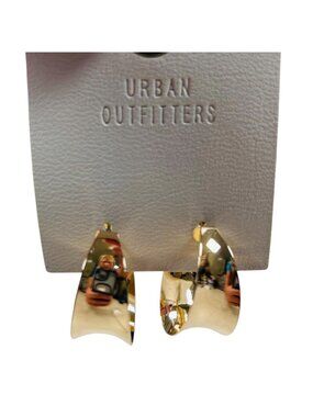 Urban Outfitters Gold Tone Hoop Earrings 1.5” Office